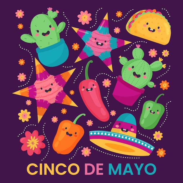 Hand-drawn cinco de mayo