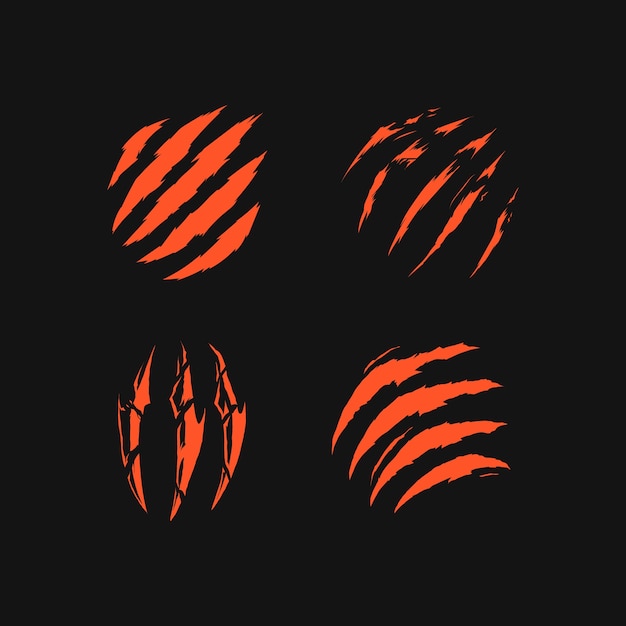 Free Vector hand drawn claw marks illustration