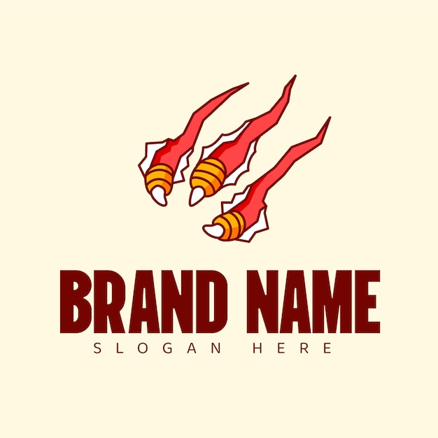 Free vector hand drawn claw marks logo design