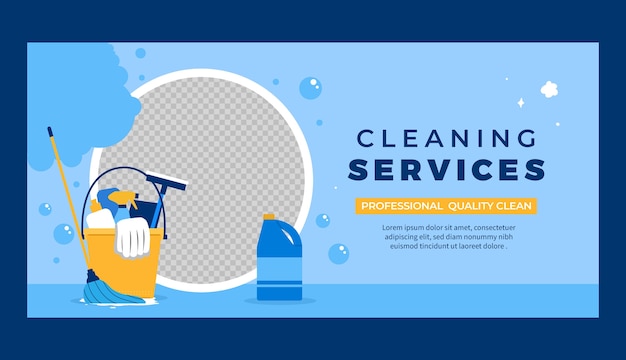 Free Vector hand drawn cleaning service template design