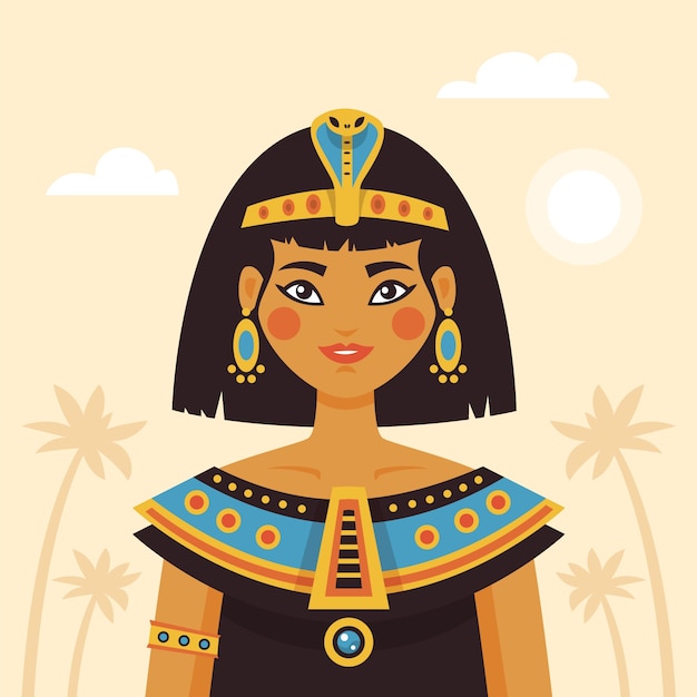 Hand drawn cleopatra illustration