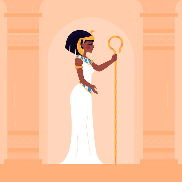 Free Vector hand drawn cleopatra illustration