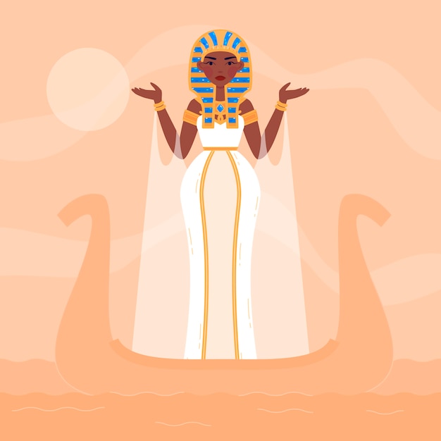 Free vector hand drawn cleopatra illustration