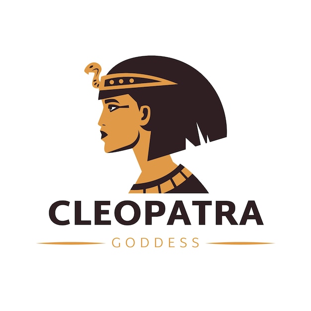 Hand drawn cleopatra logo design