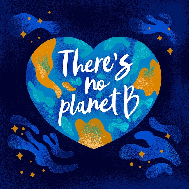 Free Vector hand drawn climate change lettering