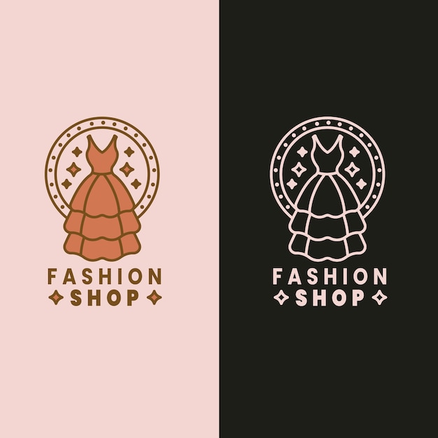 Hand drawn clothing store logo design