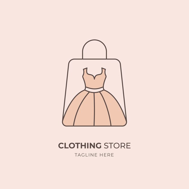 Hand drawn clothing store logo design