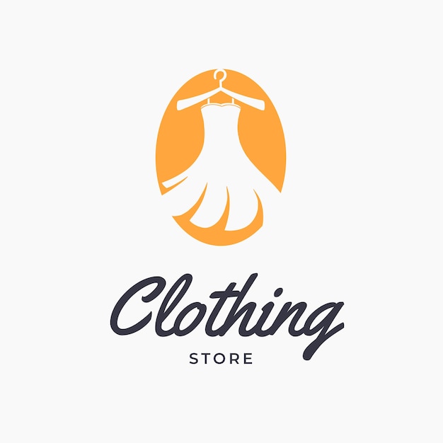 Hand drawn clothing store logo design