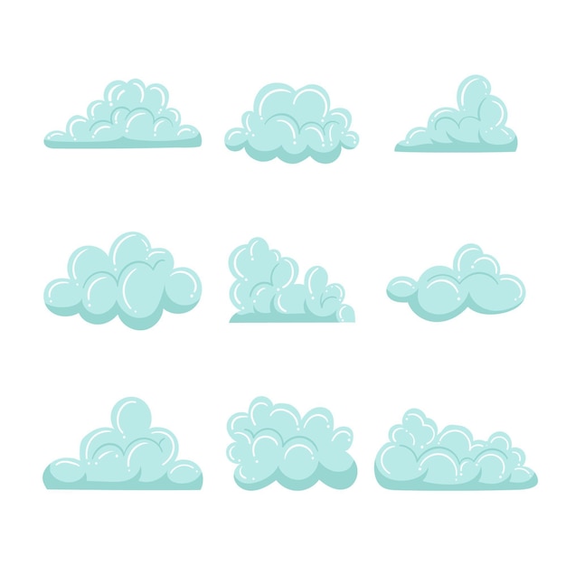 Free Vector hand drawn cloud collection