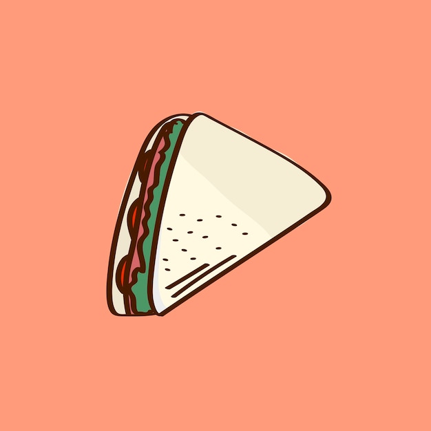 Free Vector hand drawn club sandwich