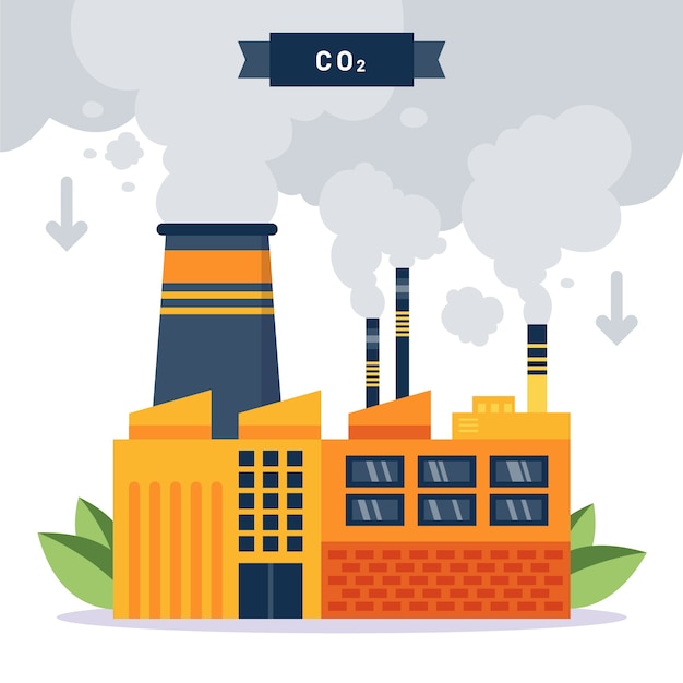 Free vector hand drawn co2 illustration