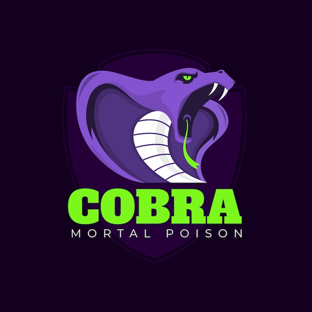 Hand drawn cobra logo template