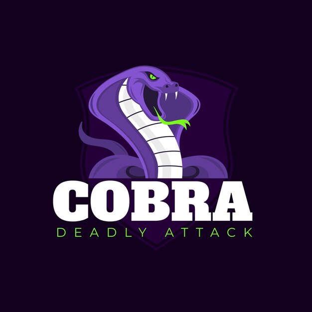 Hand drawn cobra logo template