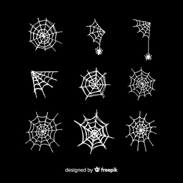 Hand drawn cobweb collection