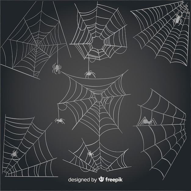 Hand drawn cobweb collection