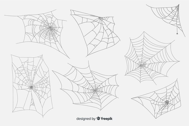 Hand drawn cobweb collection