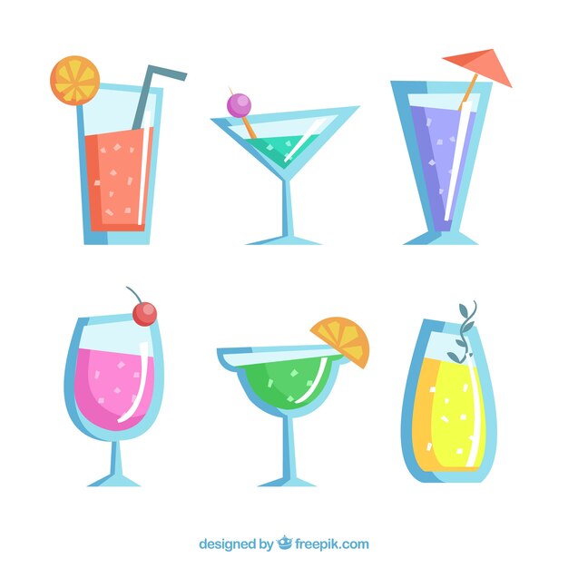 Hand drawn cocktail collection