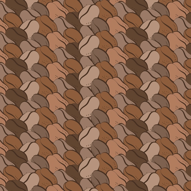 Free Vector hand drawn coffee bean drawing pattern