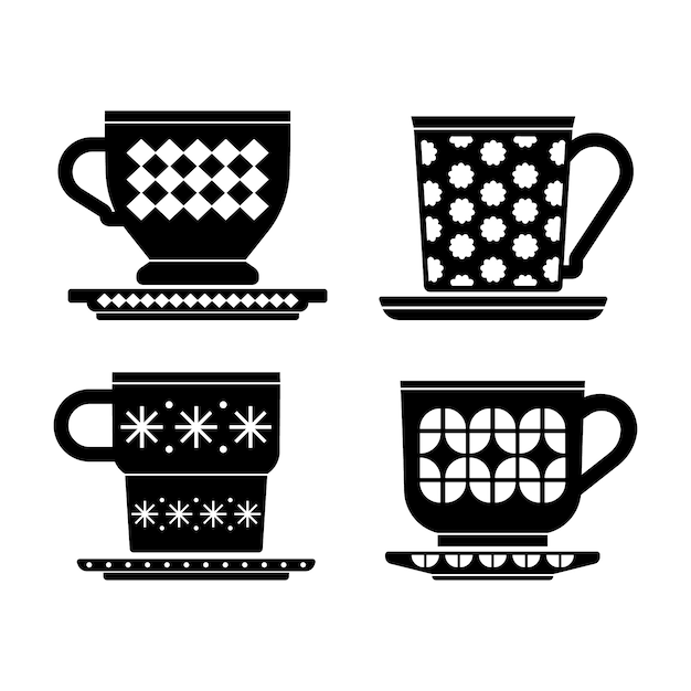 Free Vector hand drawn coffee cup silhouette