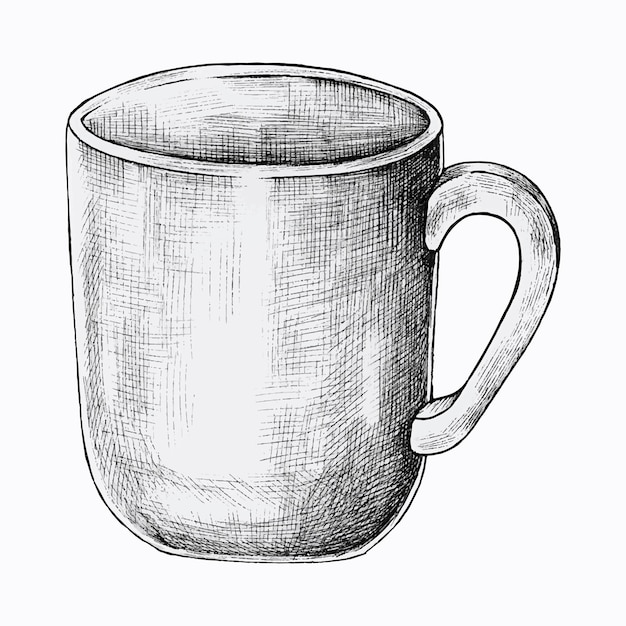 Free Vector hand drawn coffee cup vector