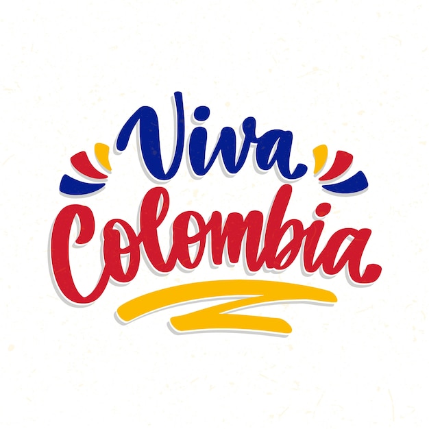 Free Vector hand drawn colombian phrases lettering