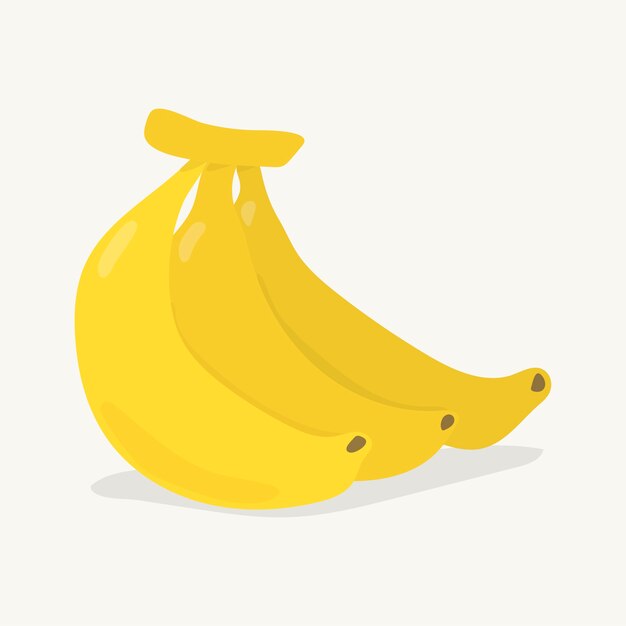 Hand drawn colorful banana illustration