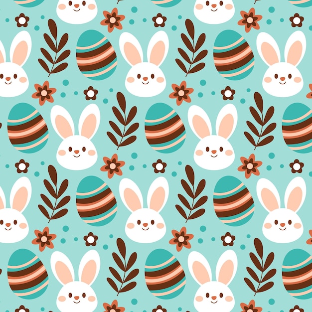 Hand drawn colorful easter pattern