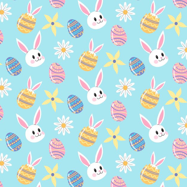 Hand drawn colorful easter pattern