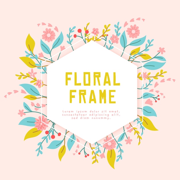 Free Vector hand drawn colorful spring frame