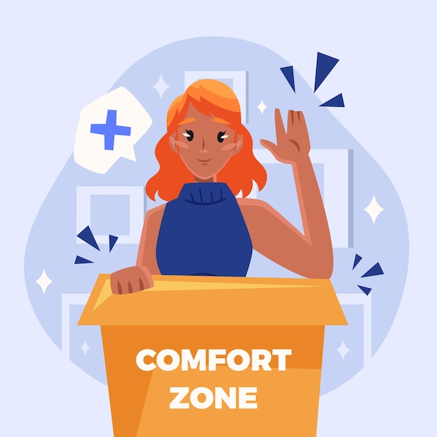 Free Vector hand drawn comfort zone illustration