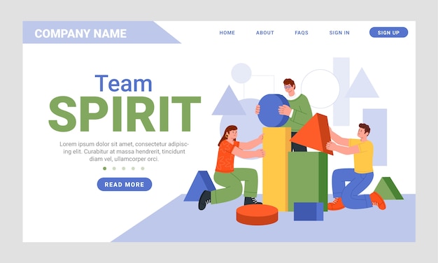 Free Vector hand drawn community spirit landing page