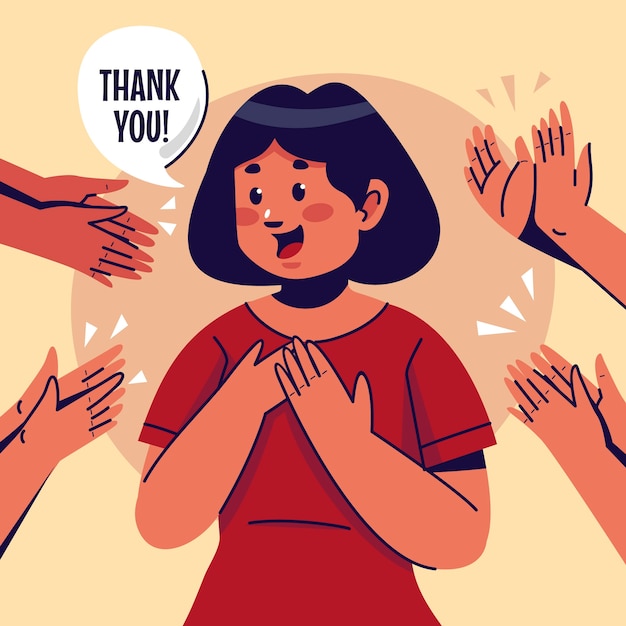 Free Vector hand drawn compliment illustration