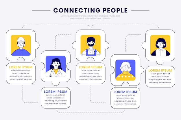 Hand drawn connecting people graphics