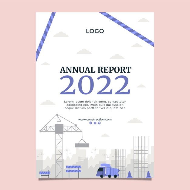 Hand drawn construction annual report