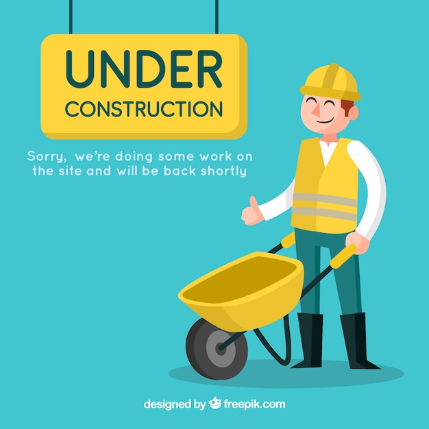 Free Vector hand drawn under construction background