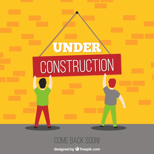 Free Vector hand drawn under construction background