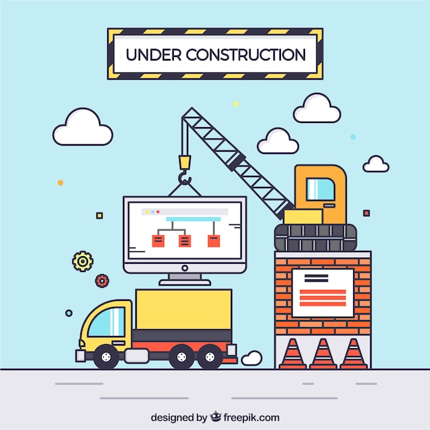 Free vector hand drawn under construction background