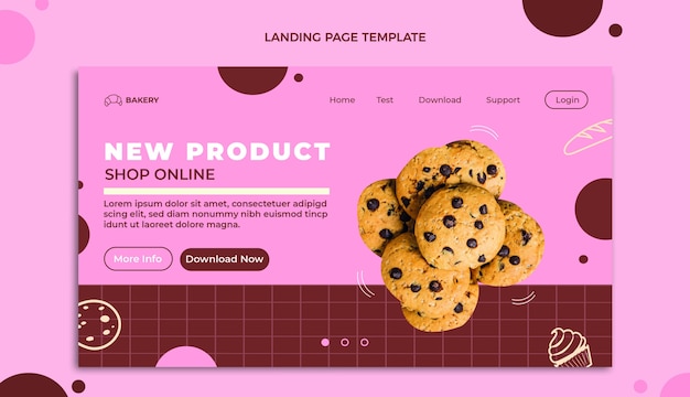 Hand drawn cookies landing page