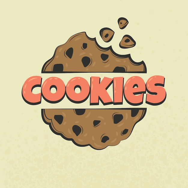 Free vector hand drawn cookies logo design