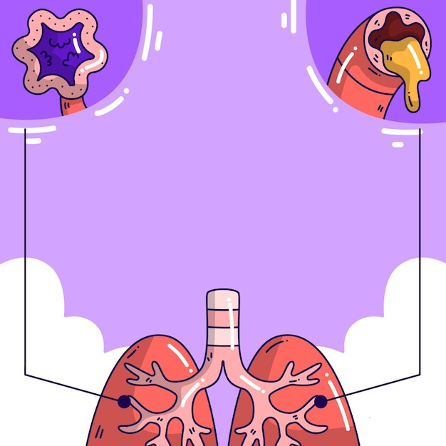 Free Vector hand drawn copd background