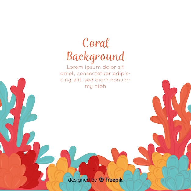 Hand drawn coral background