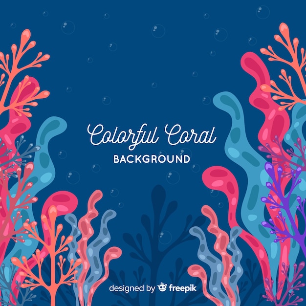 Free Vector hand drawn coral background