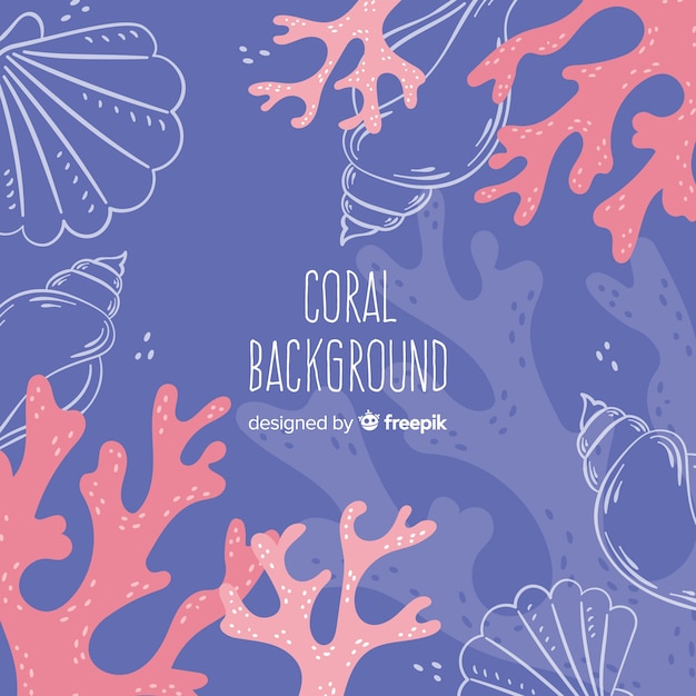 Hand drawn coral background