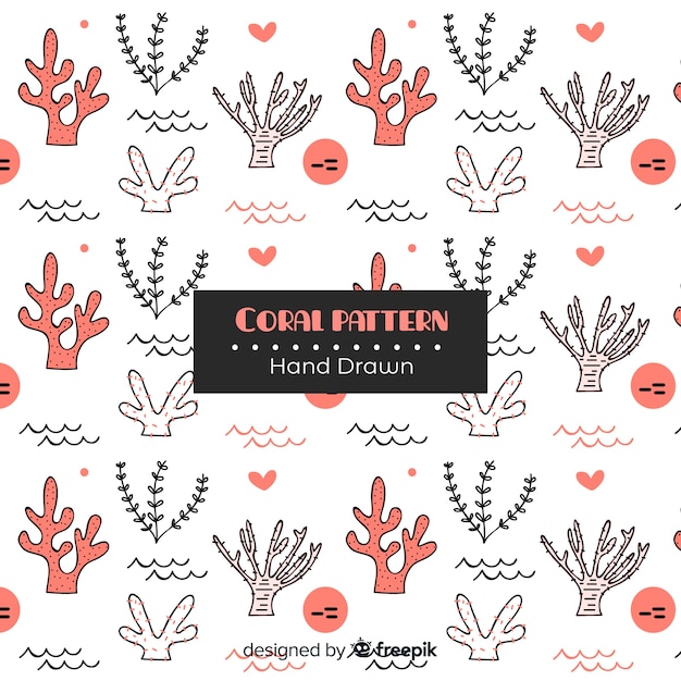 Free Vector hand drawn coral pattern