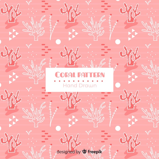 Free Vector hand drawn coral pattern