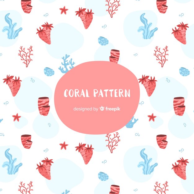 Hand drawn coral pattern