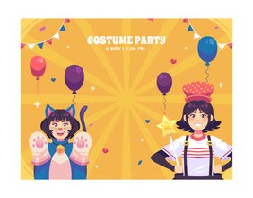 Costume party invitations