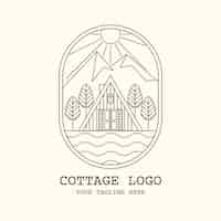 Free vector hand drawn cottage logo