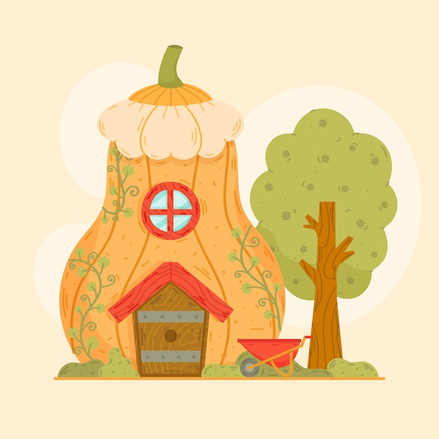 Free vector hand drawn cottagecore illustration