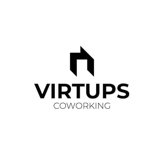 Free Vector hand drawn coworking  logo design